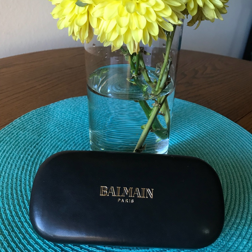 BALMAIN Leather Sunglasses Hard Case.